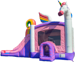 4 1754926495 Rainbow Unicorn Bounce House Slide Combo (Wet or Dry)