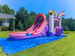 PXL 20250726 155734940.MP 1754926497 Rainbow Unicorn Bounce House Slide Combo (Wet or Dry)